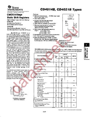 CD4014BEE4 datasheet  